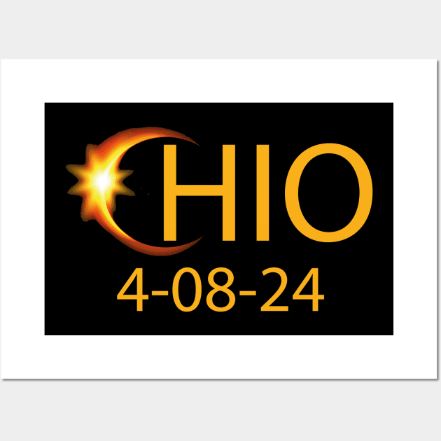 ohio eclipse 4.08.24 Wall Art by mdr design